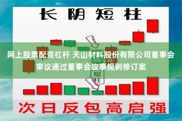 网上股票配资杠杆 天山材料股份有限公司董事会审议通过董事会议事规则修订案