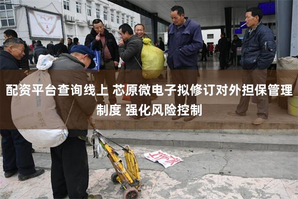 配资平台查询线上 芯原微电子拟修订对外担保管理制度 强化风险控制