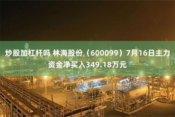 炒股加杠杆吗 林海股份（600099）7月16日主力资金净买入349.18万元
