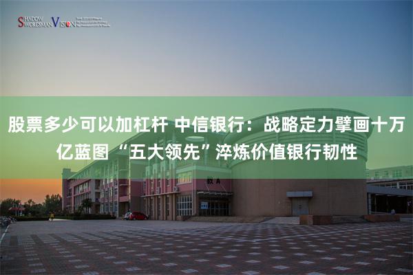 股票多少可以加杠杆 中信银行：战略定力擘画十万亿蓝图 “五大领先”淬炼价值银行韧性