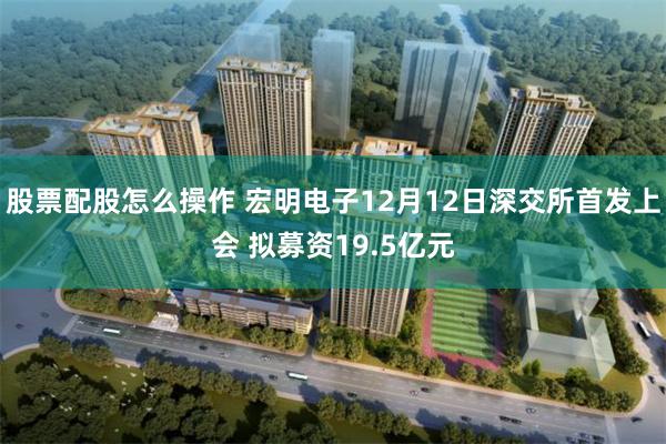 股票配股怎么操作 宏明电子12月12日深交所首发上会 拟募资19.5亿元