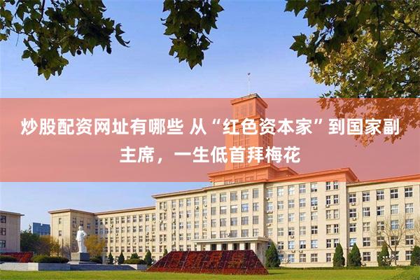 炒股配资网址有哪些 从“红色资本家”到国家副主席，一生低首拜梅花