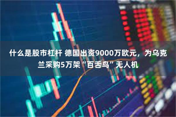 什么是股市杠杆 德国出资9000万欧元,为乌克兰采购5万架“百舌鸟”无人机