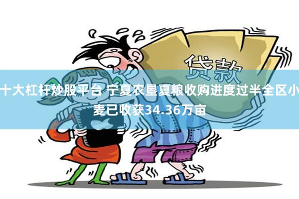 十大杠杆炒股平台 宁夏农垦夏粮收购进度过半全区小麦已收获34.36万亩