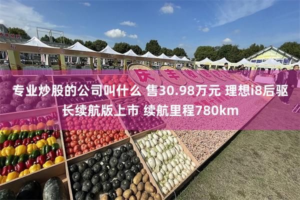 专业炒股的公司叫什么 售30.98万元 理想i8后驱长续航版上市 续航里程780km