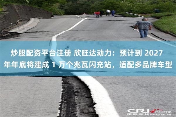 炒股配资平台注册 欣旺达动力：预计到 2027 年年底将建成 1 万个兆瓦闪充站，适配多品牌车型