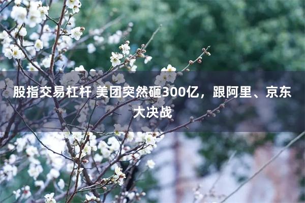 股指交易杠杆 美团突然砸300亿，跟阿里、京东大决战