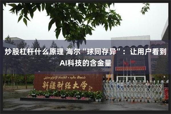 炒股杠杆什么原理 海尔“球同存异”：让用户看到AI科技的含金量